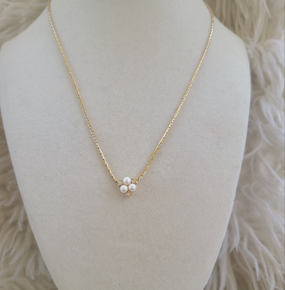 Authentic Dior Gold Plated Faux Pearl Vintage Necklace- Great Condition